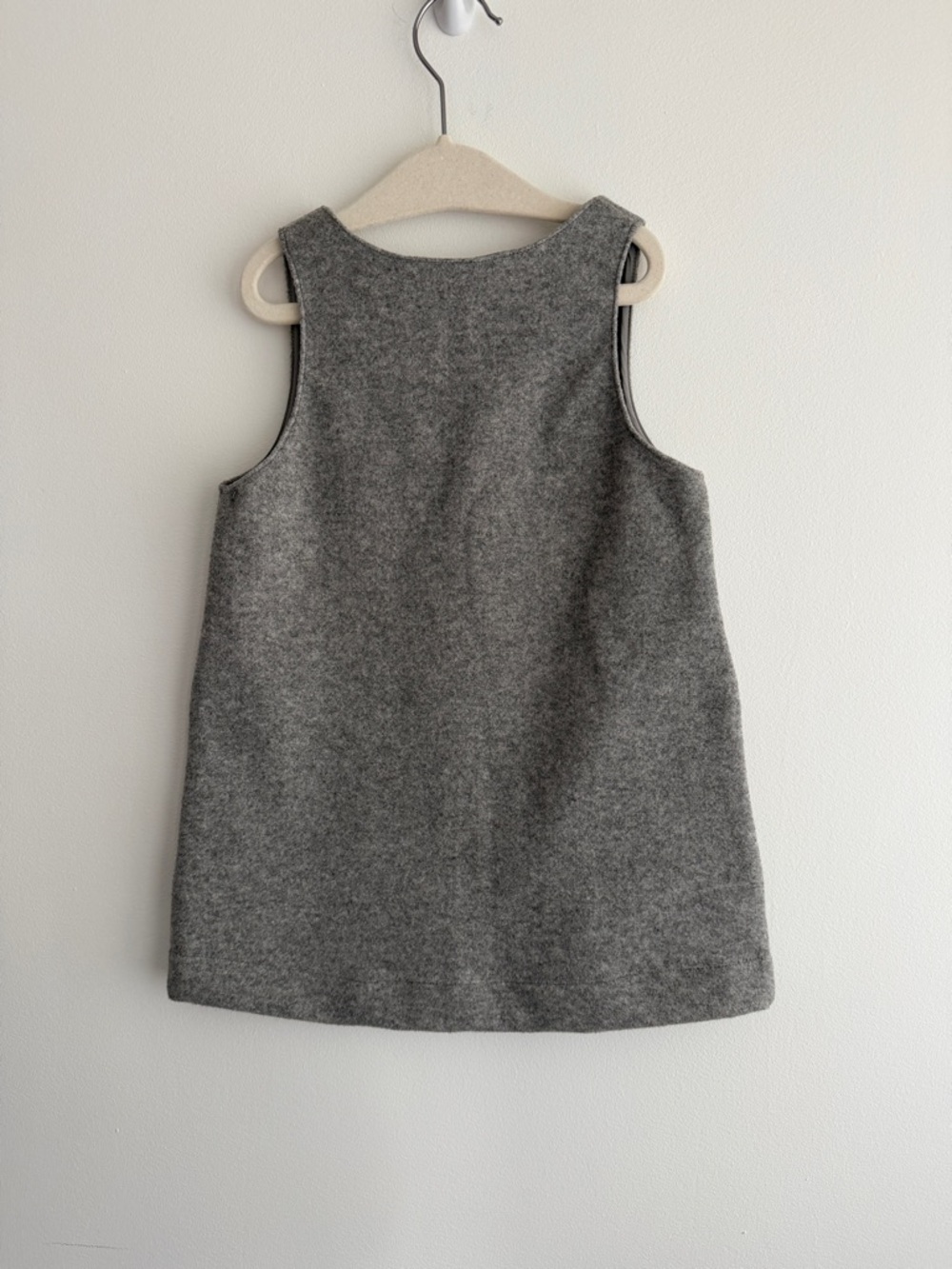 Soft Grey Felt Shift Dress Zara Size 2-3 Years - Picture 3 of 3